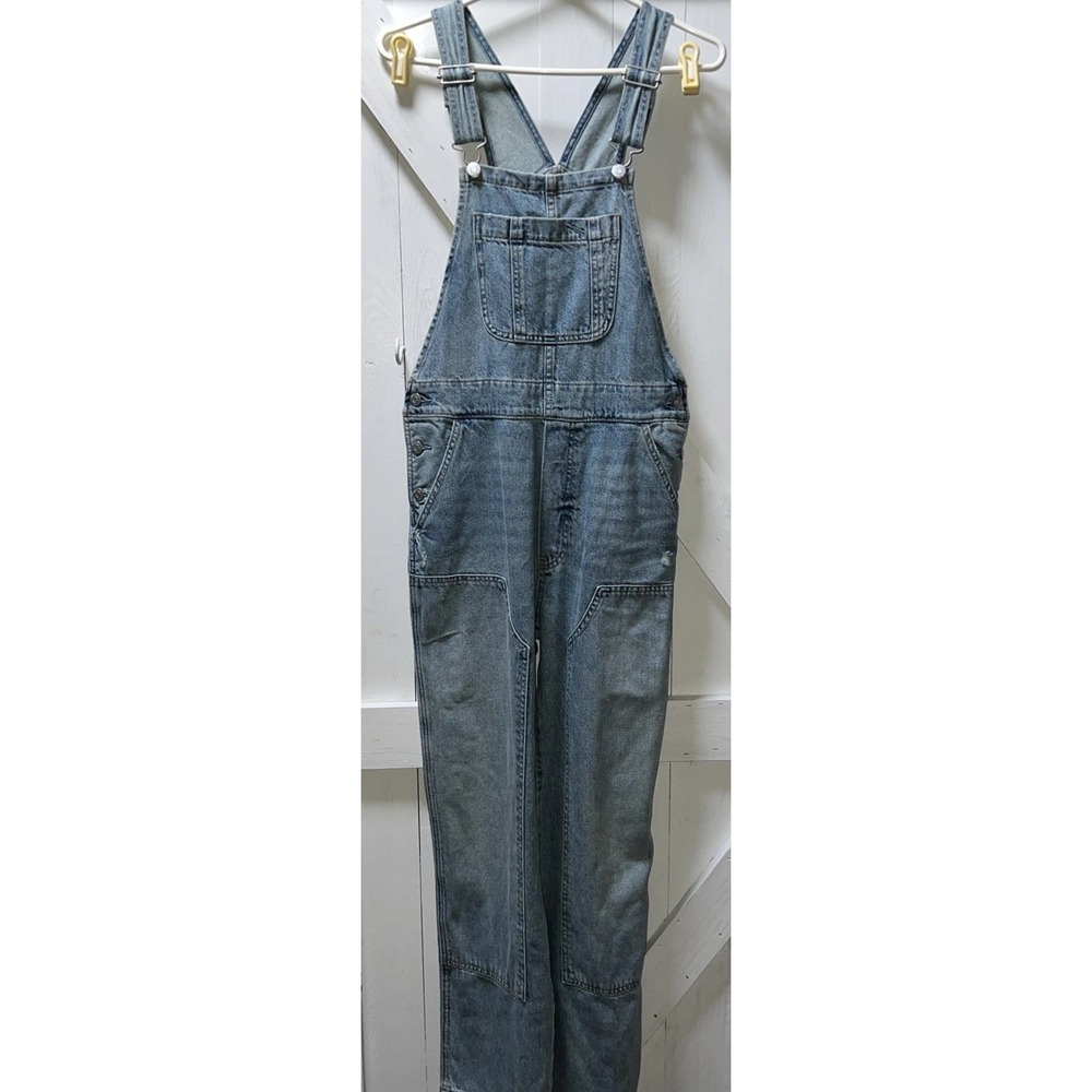 Pistola Arden Relaxed Light Wash Blue Jean Denim Overalls Size Small